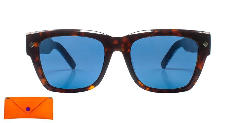 MARCO MOTTA SOL MOD BAHIA HABANA LENTE AR AZUL CON AR 54X19 + ESTUCHE